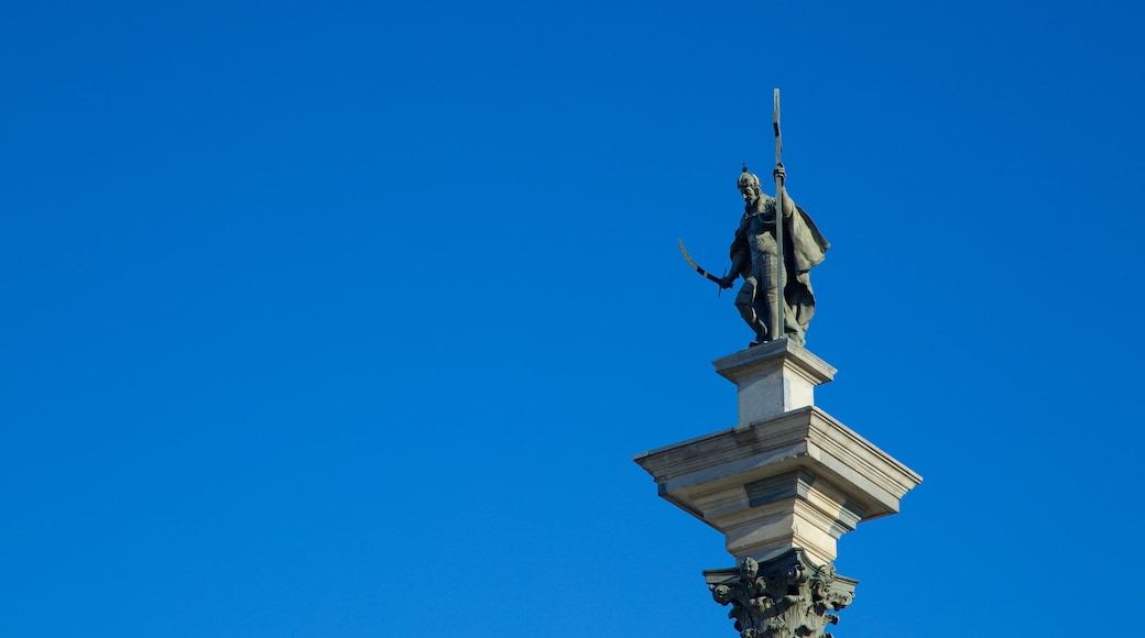 Sigismundstatyn som inkluderar historiska element och ett monument