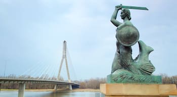 Poland showing a bridge and a statue or sculpture