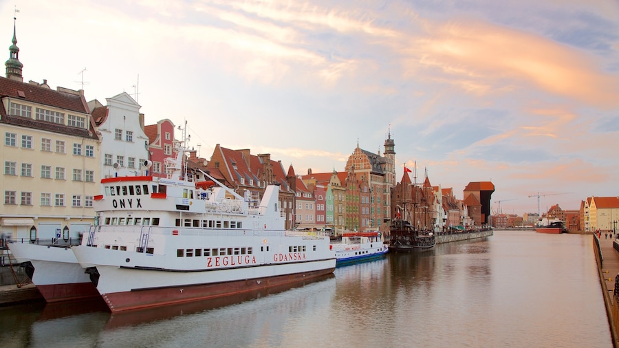 Gdansk Crane which includes a river or creek