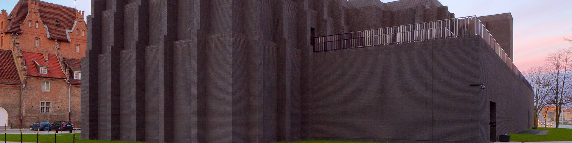 Gdansk showing theatre scenes and modern architecture