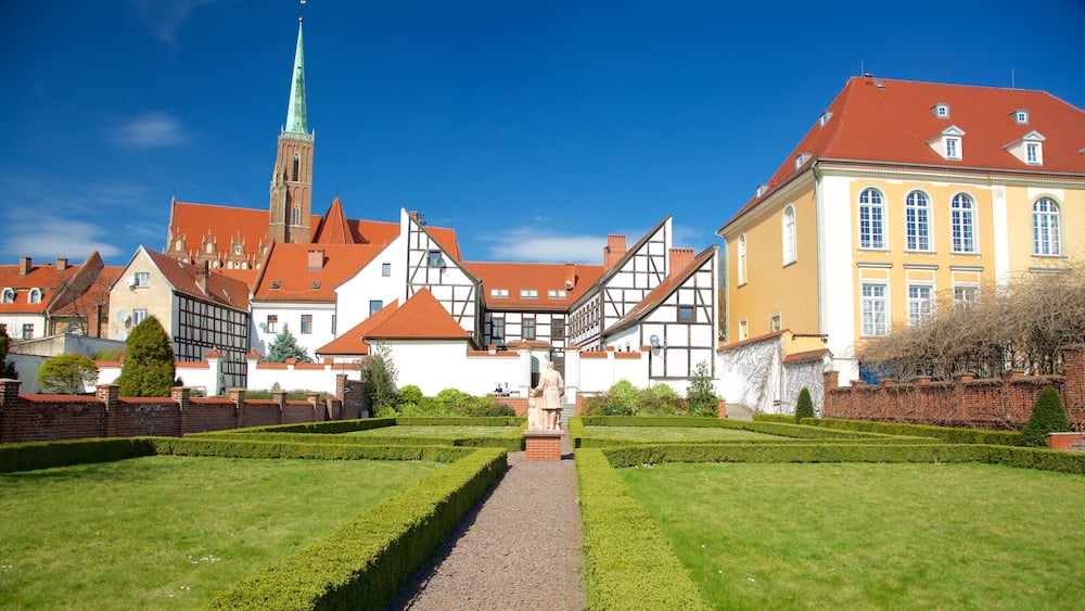 Wroclaw featuring a garden