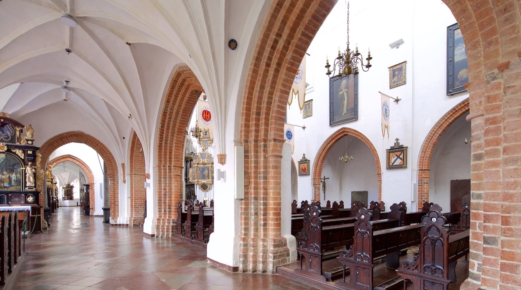 Catedral de Oliwa mostrando vistas de interior y una iglesia o catedral