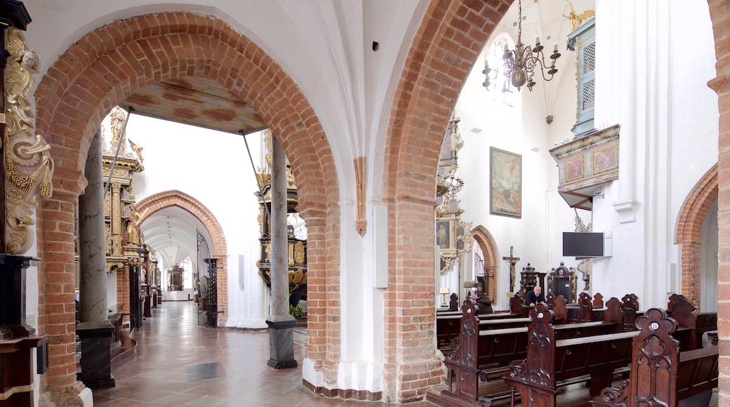 Cathédrale d\'Oliwa montrant une église ou une cathédrale et scènes intérieures