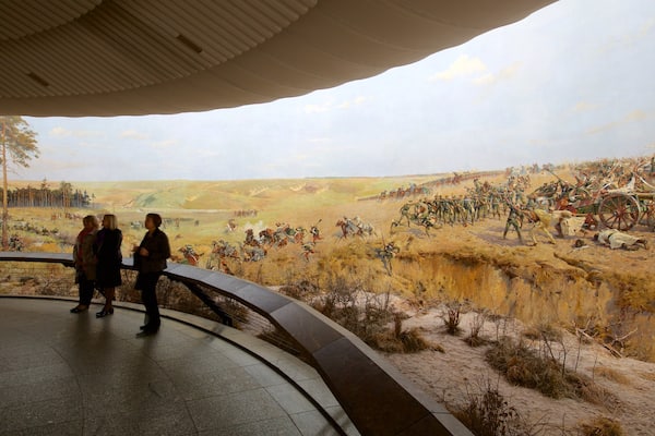 Raclawice Panorama as well as a small group of people