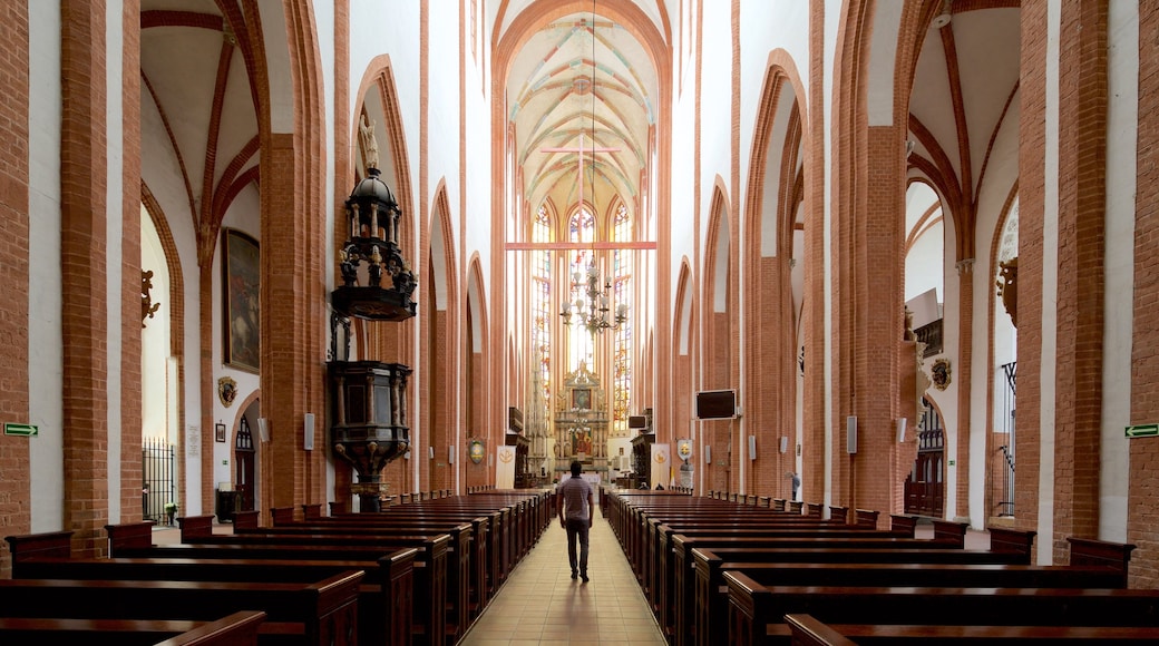 St. Elisabeth\'s Church showing a church or cathedral and interior views