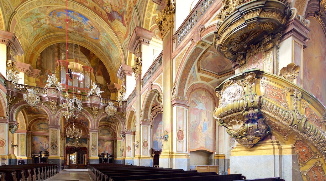 Polonia que incluye una iglesia o catedral, arquitectura patrimonial y vistas de interior