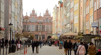 Gdansk showing street scenes and city views