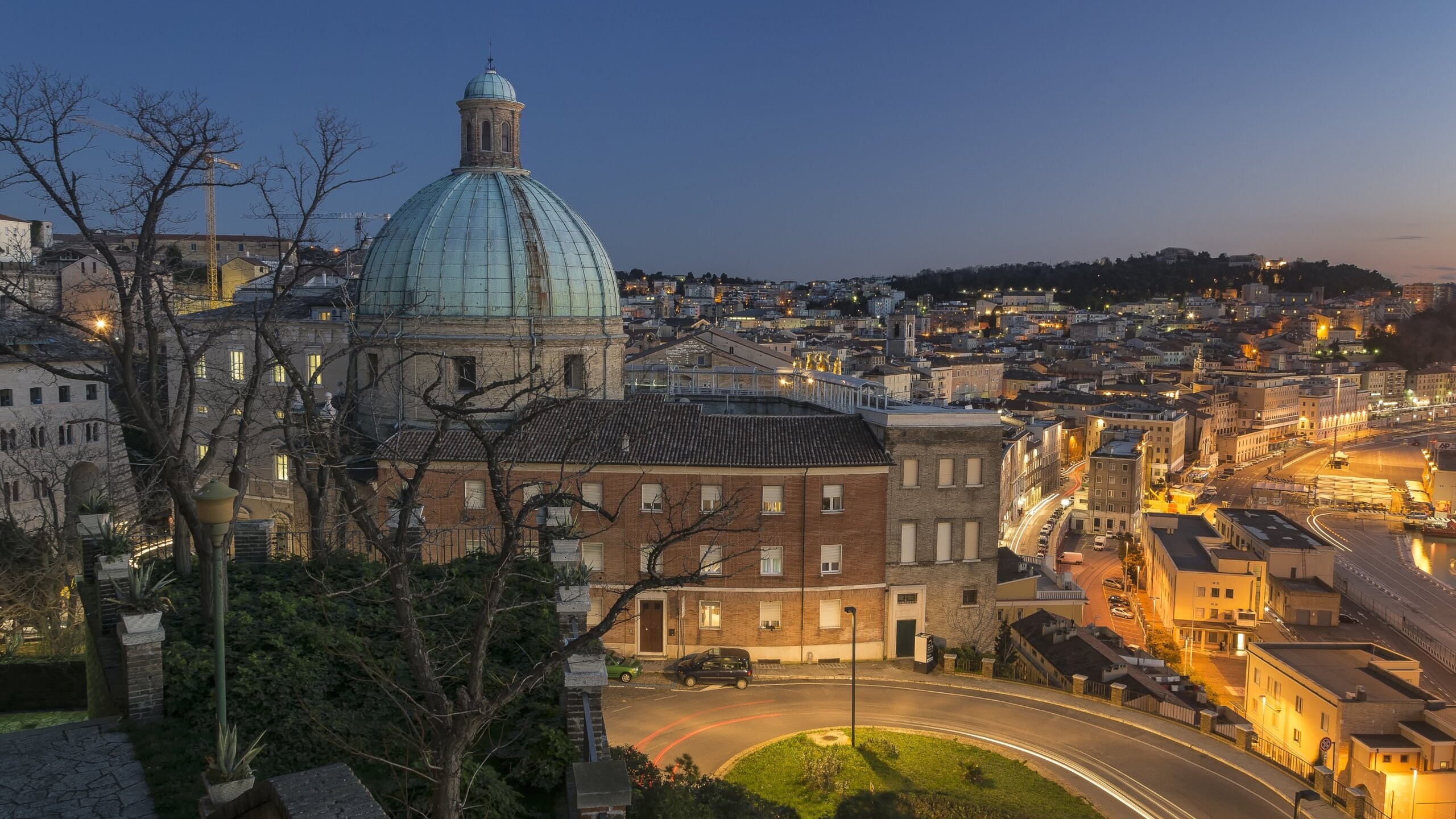 Ancona which includes a city and night scenes