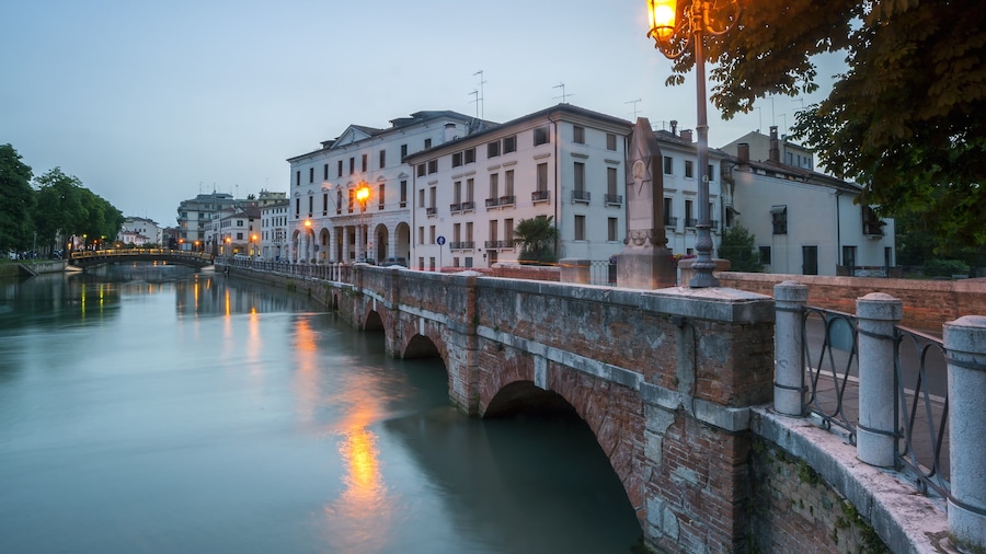 Province of Treviso which includes a river or creek and a city