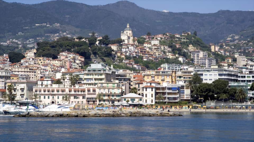 Sanremo featuring general coastal views, a city and mountains