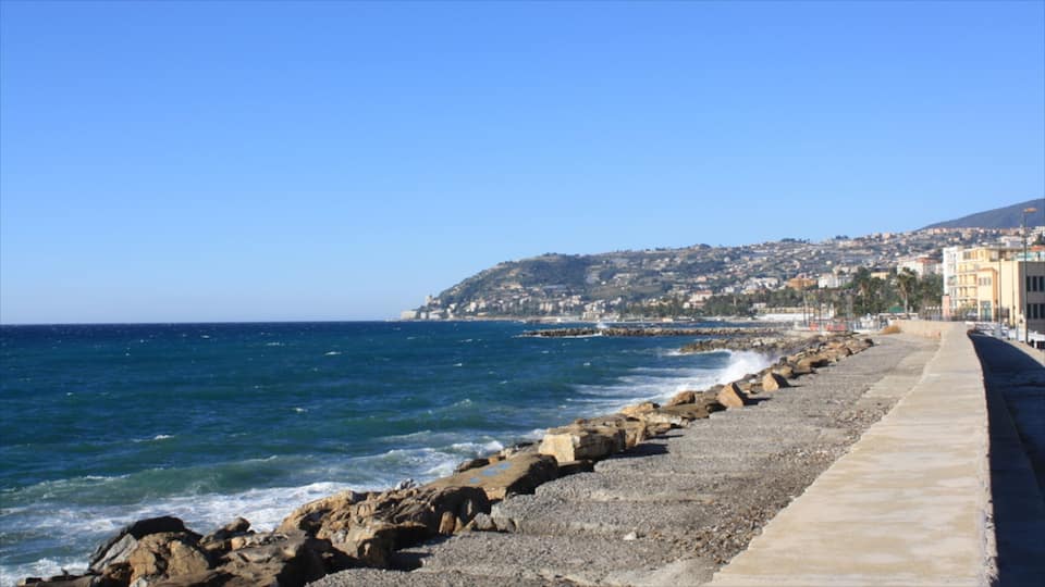 Sanremo featuring rocky coastline