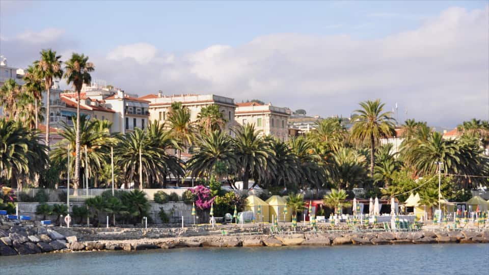 Sanremo showing general coastal views and a city