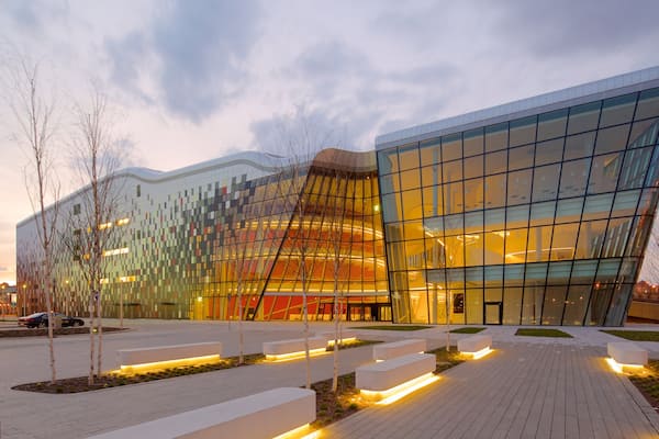 Krakau mit einem moderne Architektur
