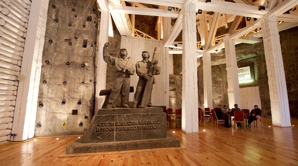 Wieliczka Salt Mine which includes interior views