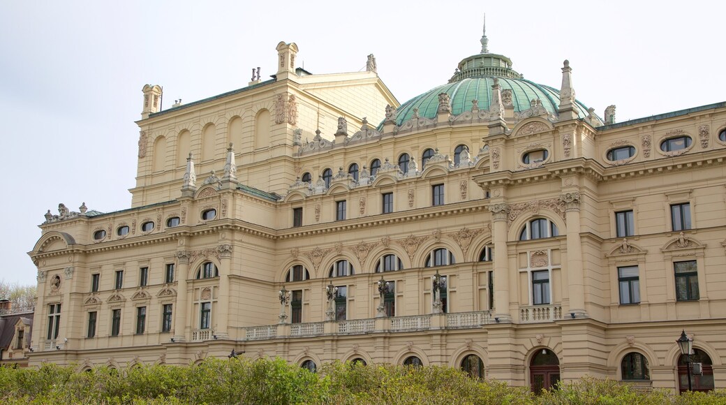 Teatro Juliusz Slowacki mostrando elementos del patrimonio, patrimonio de arquitectura y escenas de teatro