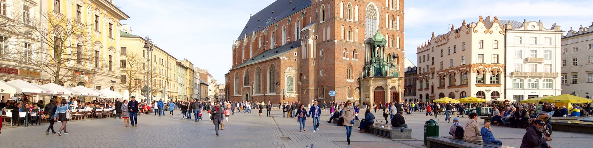 St. Mary\'s Basilica which includes street scenes and a square or plaza