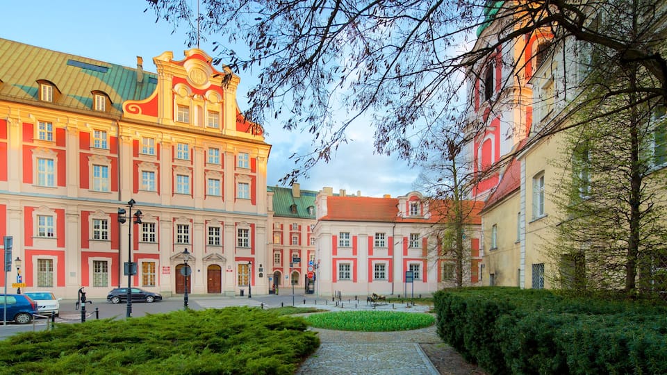 Poznan que incluye una iglesia o catedral
