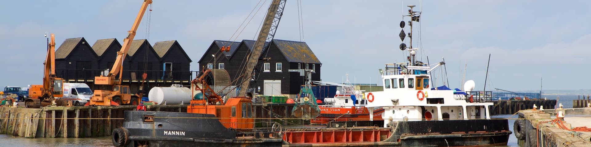 Whitstable Harbour which includes industrial elements and a marina