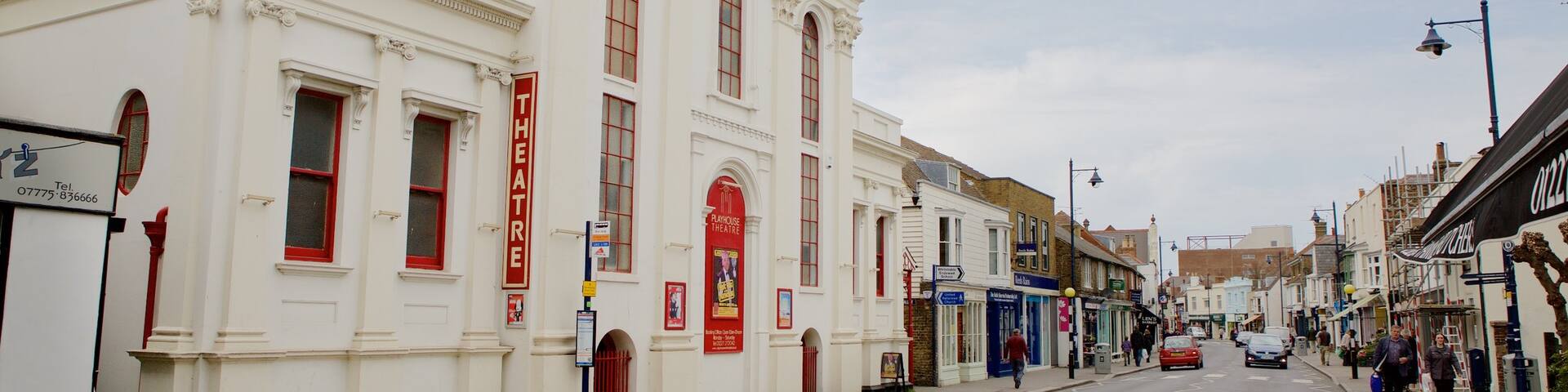 Playhouse Theatre Whitstable showing theater scenes and street scenes