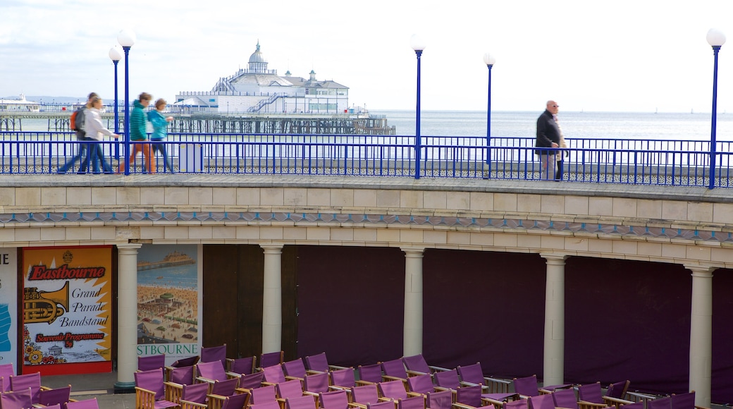 Eastbourne Bandstand showing general coastal views