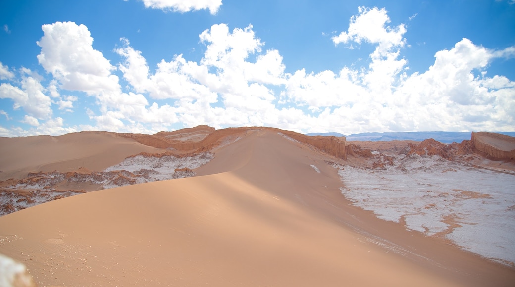 Valle de la Luna mostrando vista del deserto e vista del paesaggio