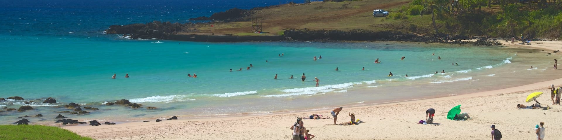 Anakena Beach which includes a beach