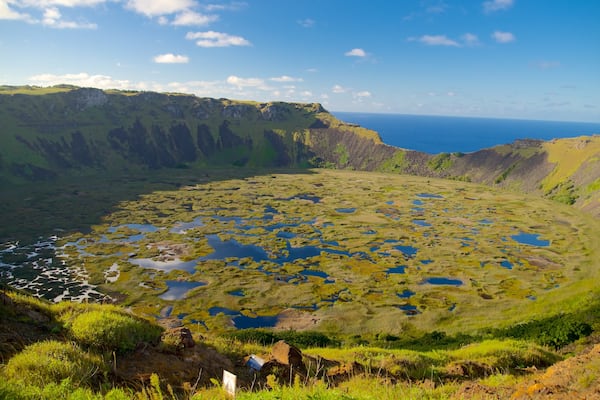 Ranu Kau featuring general coastal views, wetlands and tranquil scenes