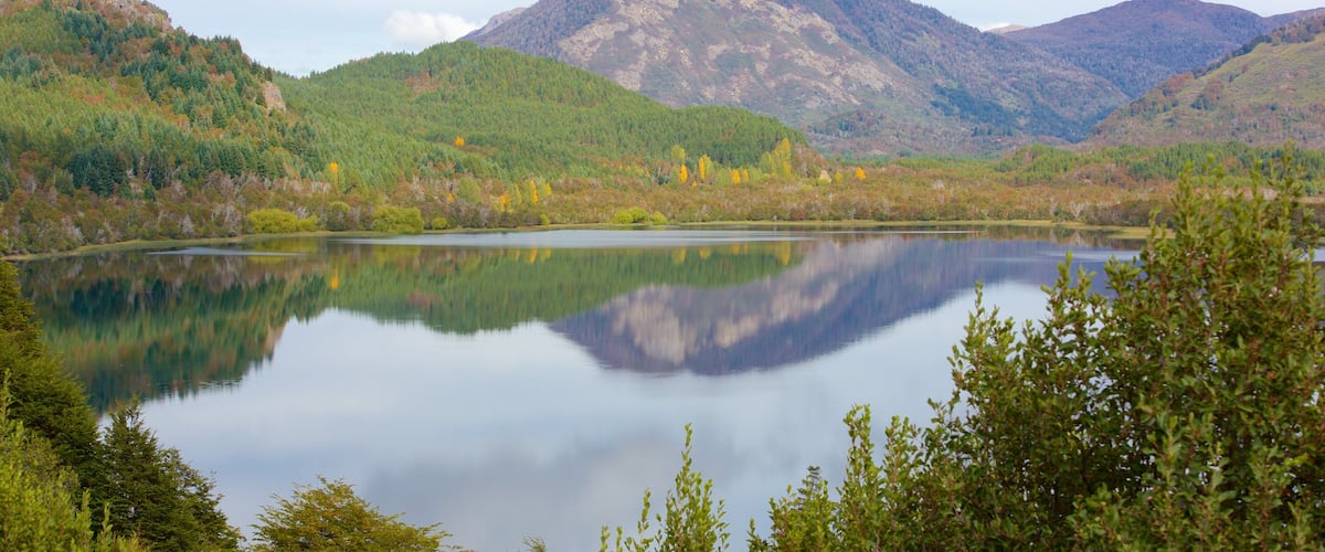 San Martin de los Andes mit einem Waldmotive, Berge und ruhige Szenerie