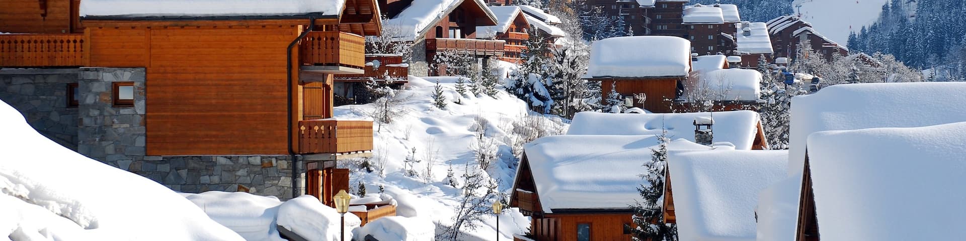 Meribel Ski Resort which includes a small town or village and snow