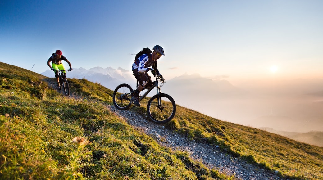 Hasliberg which includes mountain biking as well as a small group of people