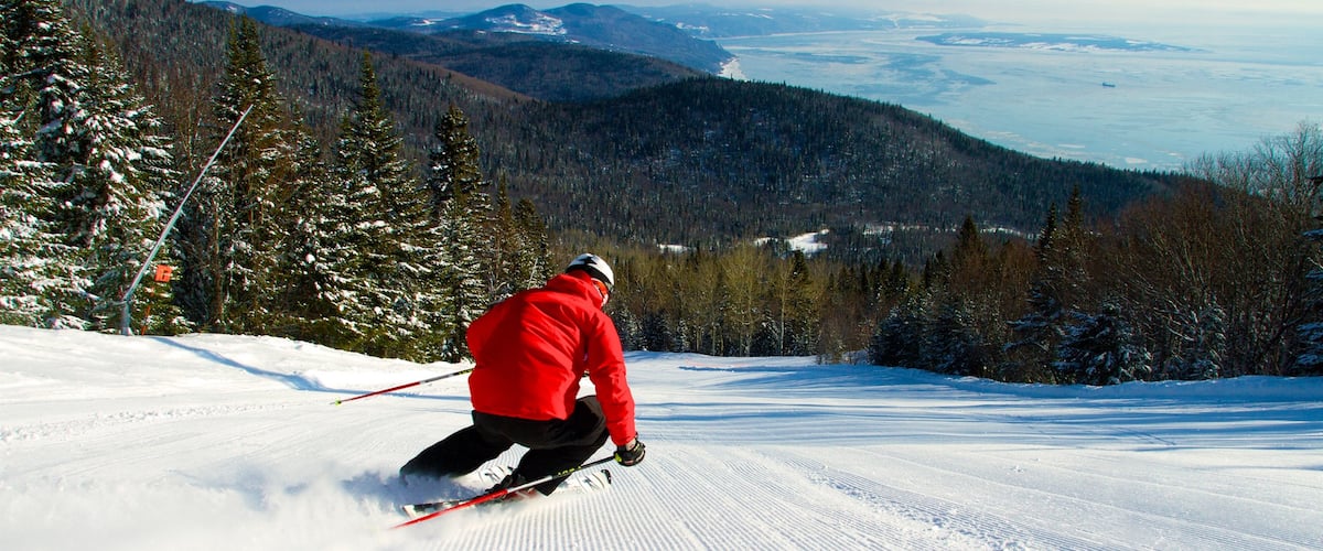 ลานสกี Le Massif de Charlevoix เนื้อเรื่องที่ แม่น้ำหรือลำธาร, สกีหิมะ และ หิมะ