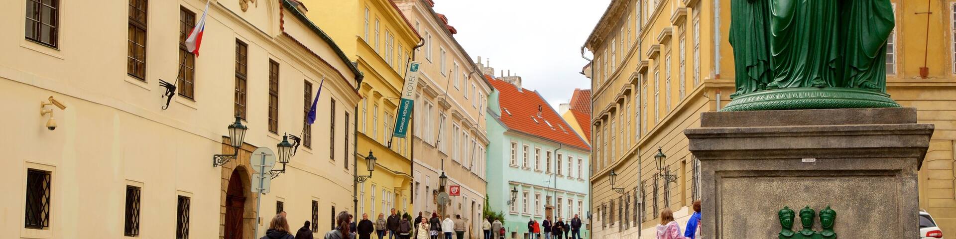 Prague showing a city and street scenes