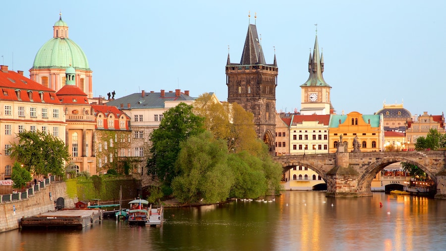 Charles Bridge showing a bridge, a river or creek and heritage elements