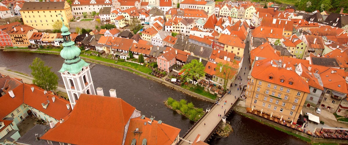South Bohemia which includes a city and a river or creek