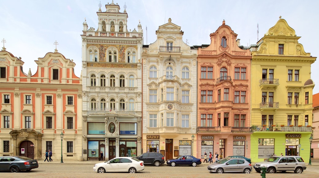 Plzen showing a city