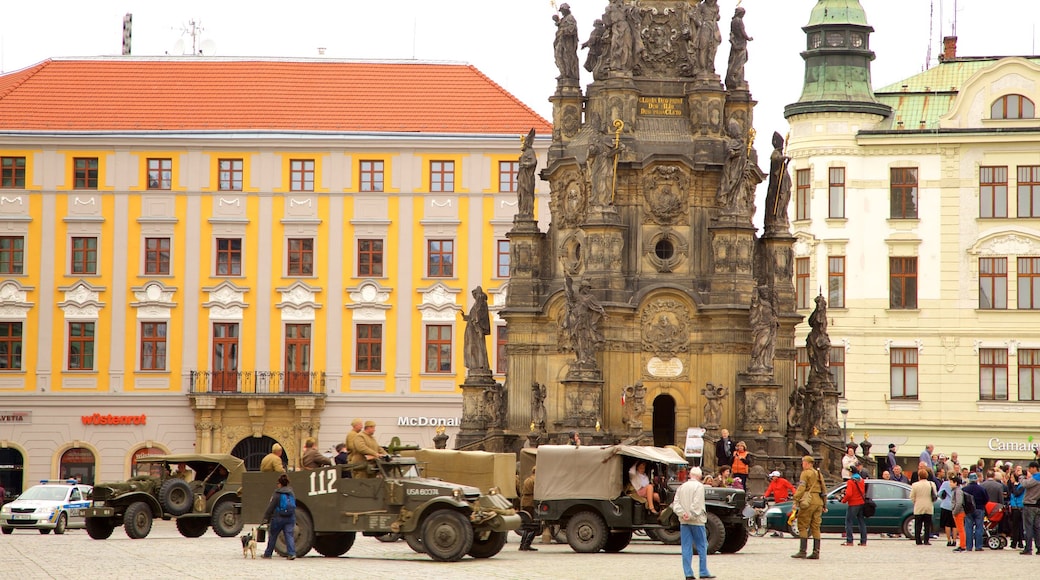 Holy Trinity Column showing a square or plaza, a city and heritage elements