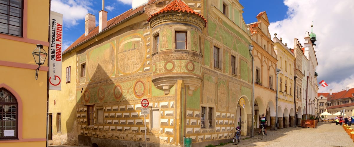 Telc which includes a city