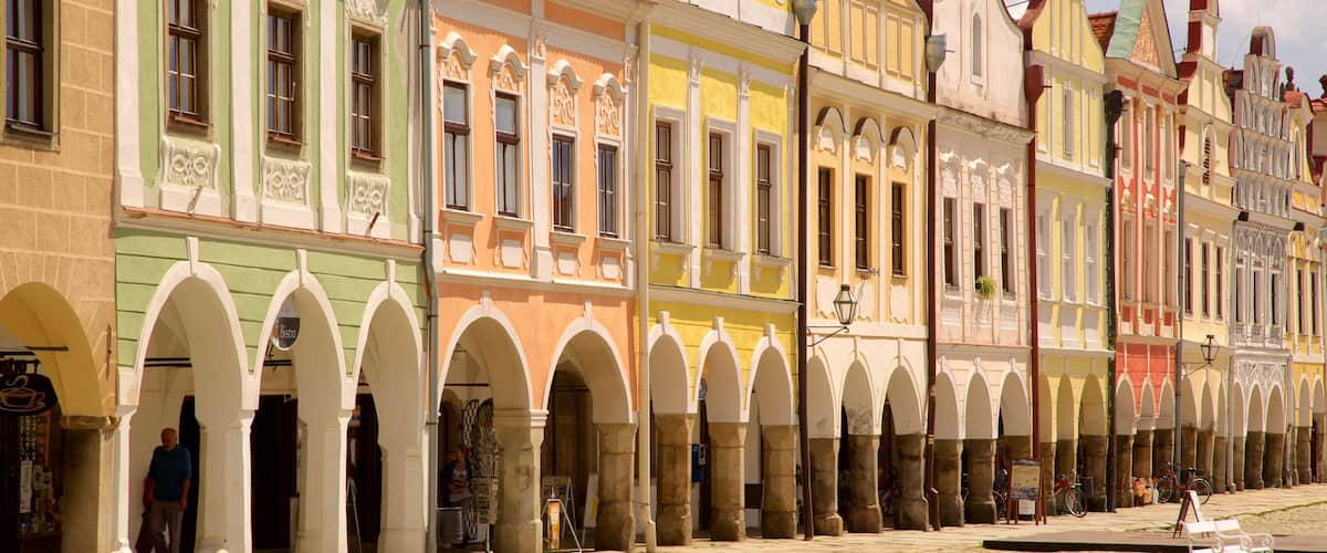 Telc som viser en by