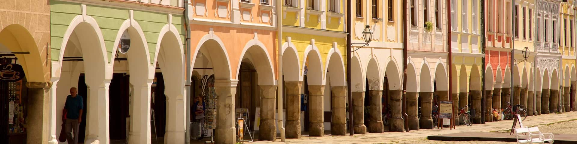 Telc which includes a city