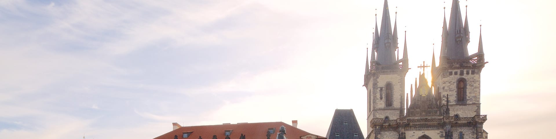 Tyn Cathedral which includes a square or plaza, a city and heritage architecture