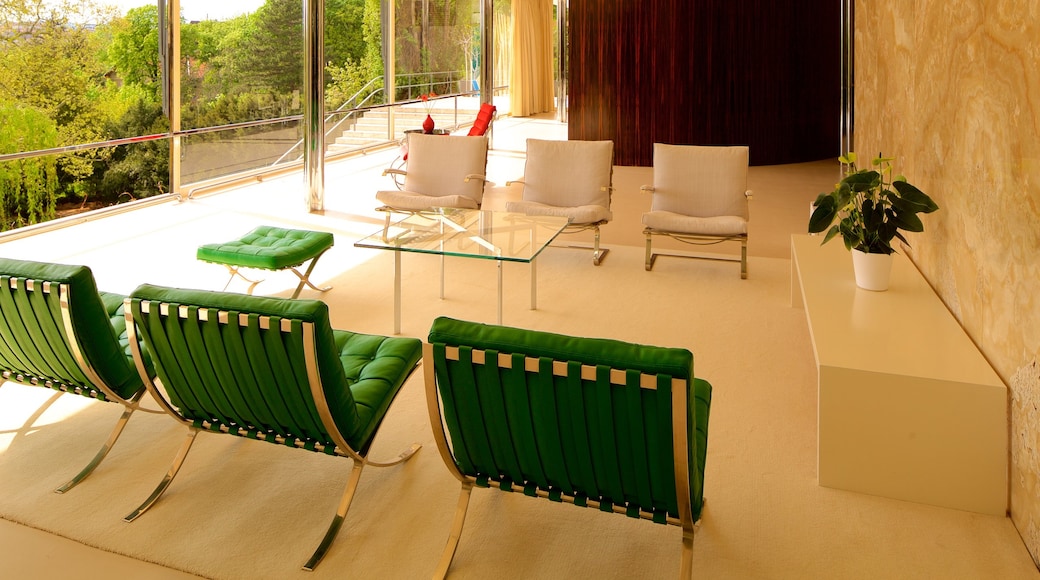 Villa Tugendhat featuring modern architecture and interior views