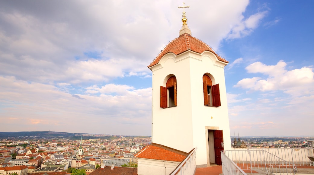 Spilberk Castle showing a city