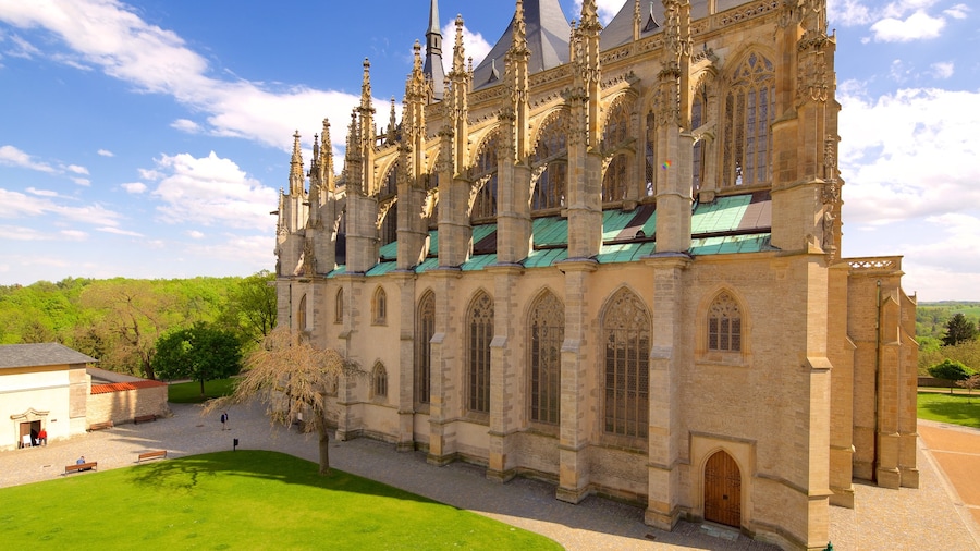 Church of St. Barbara showing a church or cathedral and heritage elements