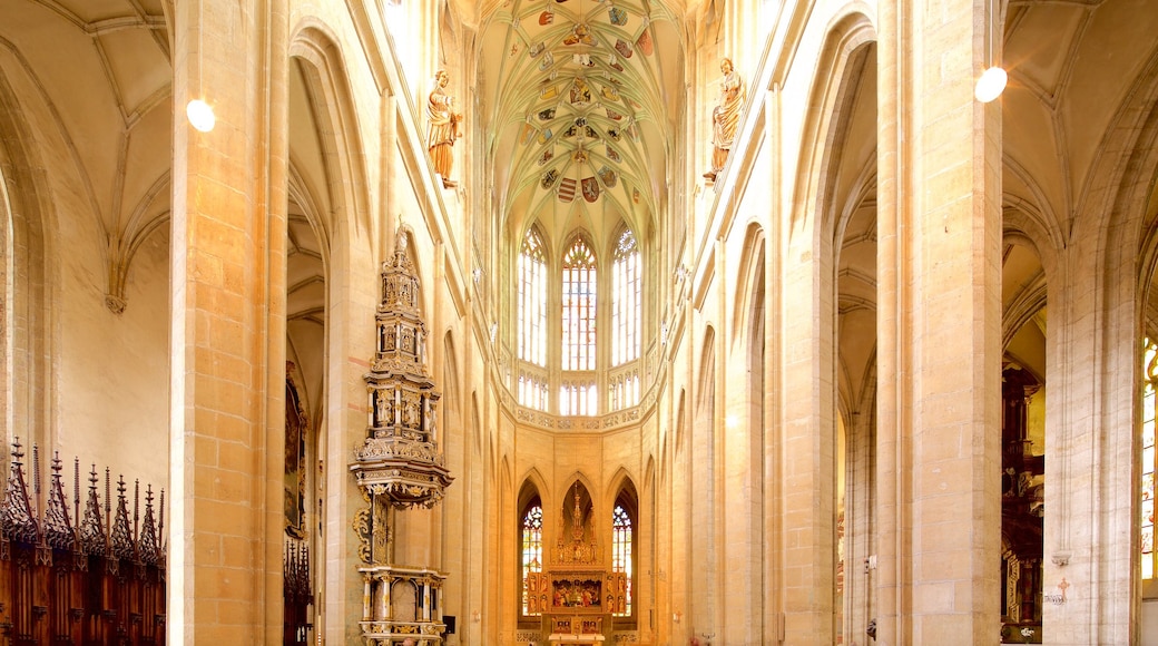 Church of St. Barbara showing a church or cathedral, heritage architecture and interior views