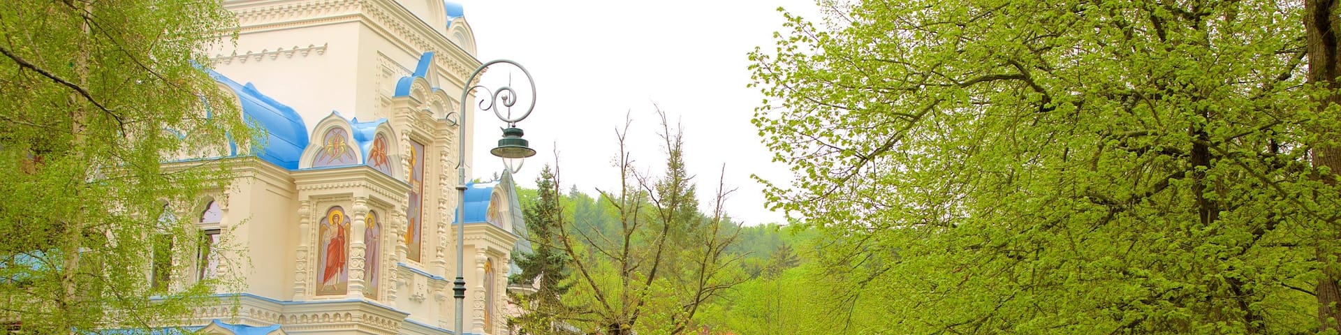 Karlovy Vary which includes a garden, heritage architecture and heritage elements