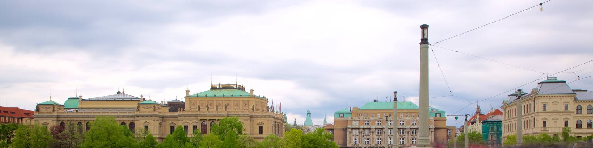 Prague showing a river or creek and a city