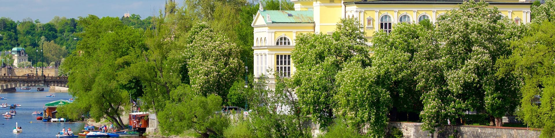 Prague showing a river or creek