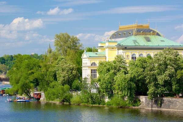 Prague showing a river or creek