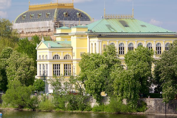 Prague featuring heritage elements and a river or creek