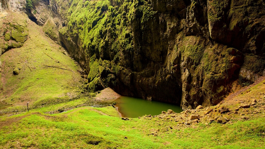 Macocha Abyss which includes caves